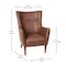 Flash Furniture Dark Brown Faux Leather Wingback Accent Chair QY-B235-DBR-GG - alternate 2